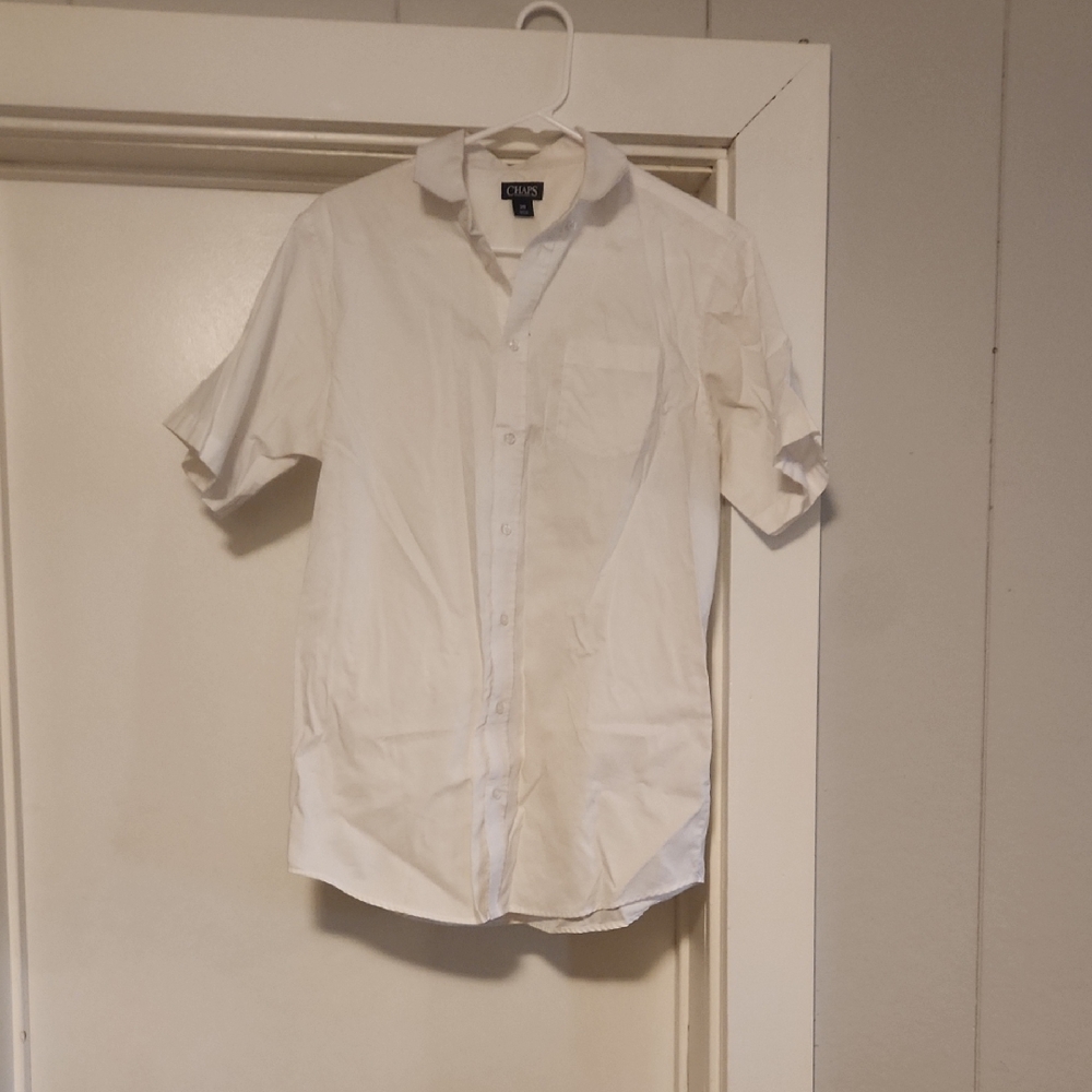 Chaps White Casual Button Down Shirt